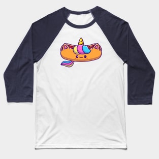 Cute Unicorn Hotdog Baseball T-Shirt